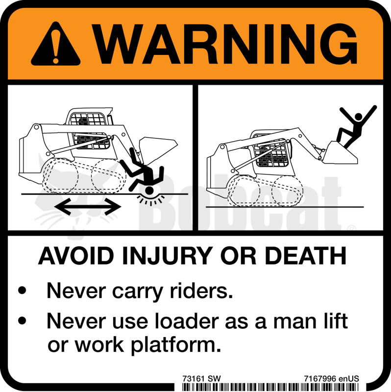 Genuine Bobcat Warning Decal