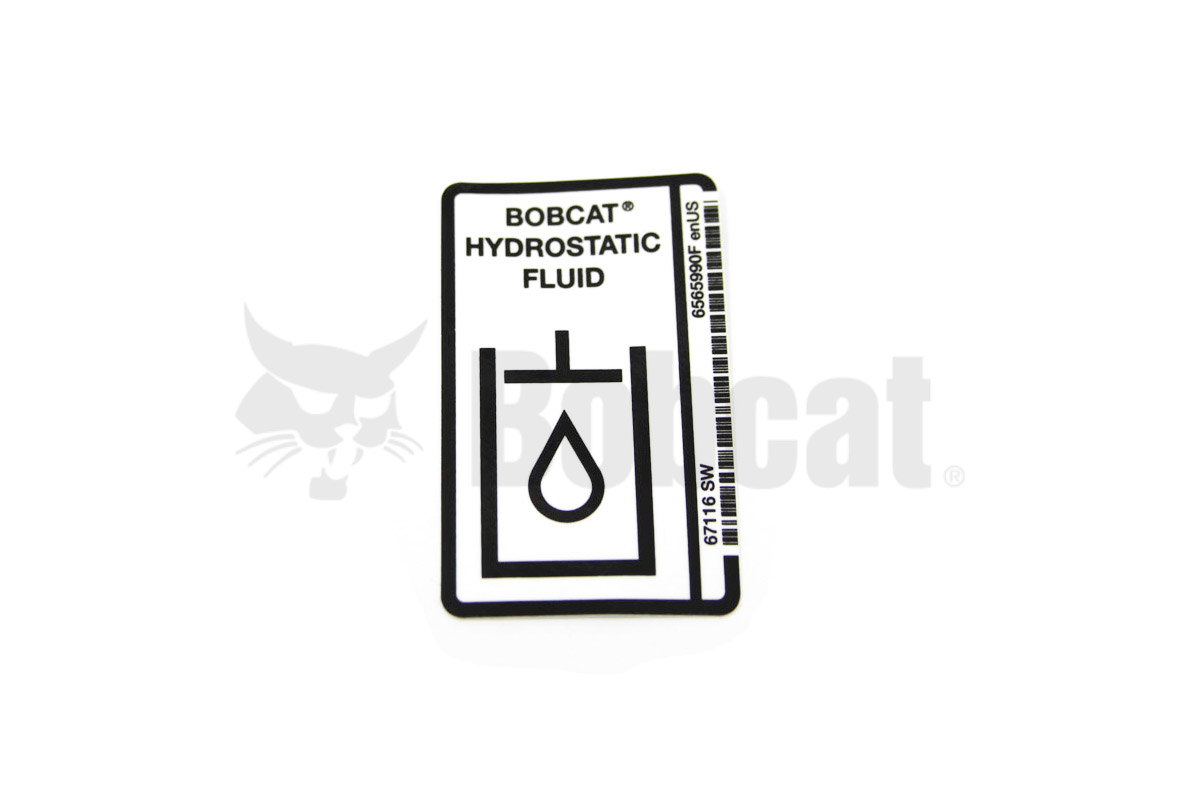Genuine Bobcat Hydraulic Oil Decal