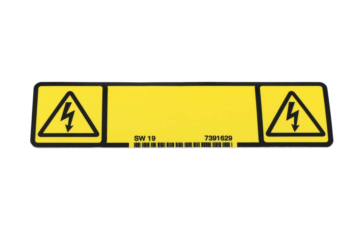 Genuine&#x20;Bobcat&#x20;Decal&#x20;Voltage&#x20;7391629&#x20;showing&#x20;view&#x20;1