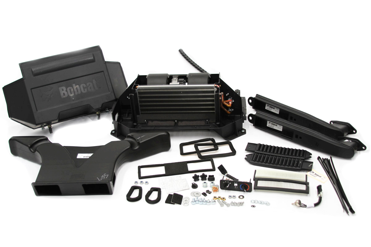 Genuine Bobcat Heater Kit, 7128484 showing all the parts included in the kit.