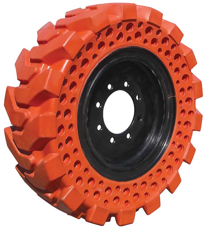 10 X 16.5 (30X10) Non-Marking Orange Solid Tire, Left, 7022983