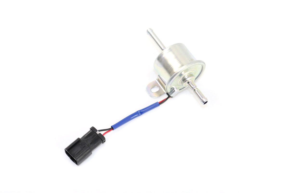 Genuine Bobcat Diesel Fuel Pump, 7016409 showing the connection end and the corrosion-resistant case.