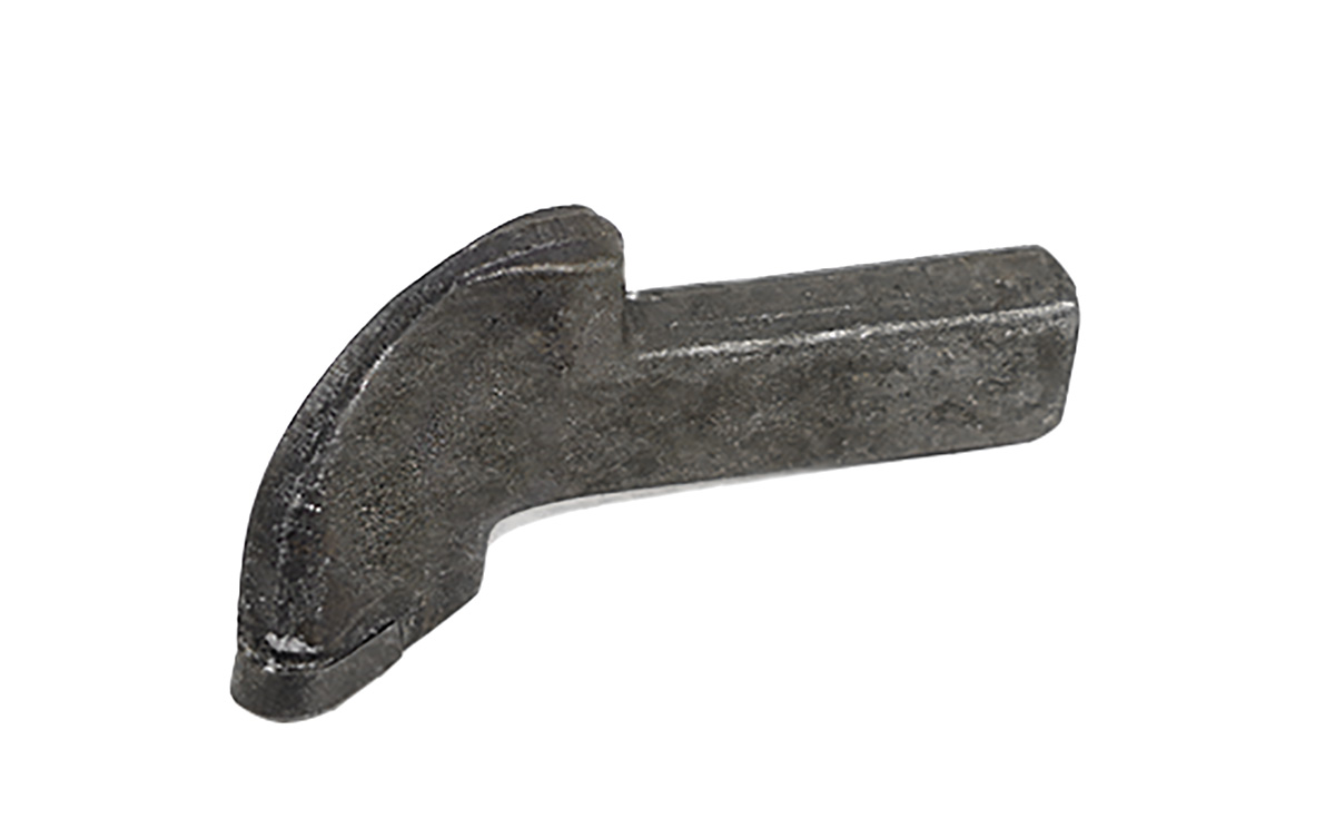 Genuine Bobcat Right Stump Grinder Tooth 6677133 showing angled tooth designed for right side of the wheel.