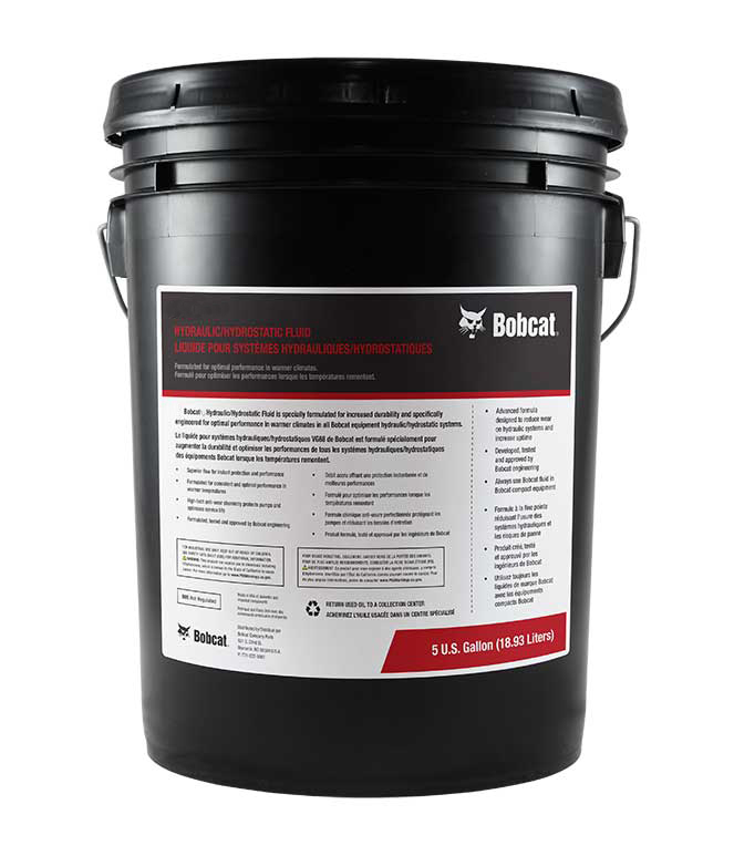 Genuine Bobcat Warm Climate Hydraulic/Hydrostatic Fluid 5 Gallon Pail, 7486194 view 1