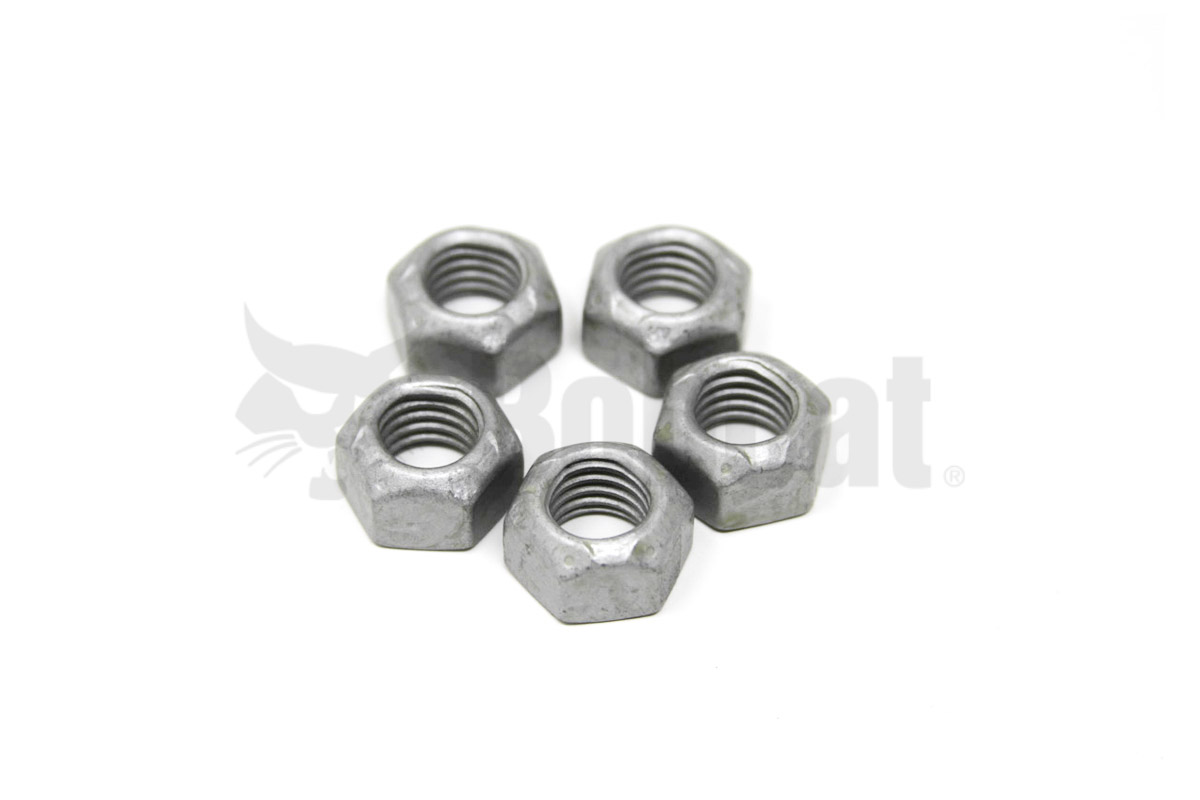 Genuine Bobcat Nut, 83D8 top circle view. 
