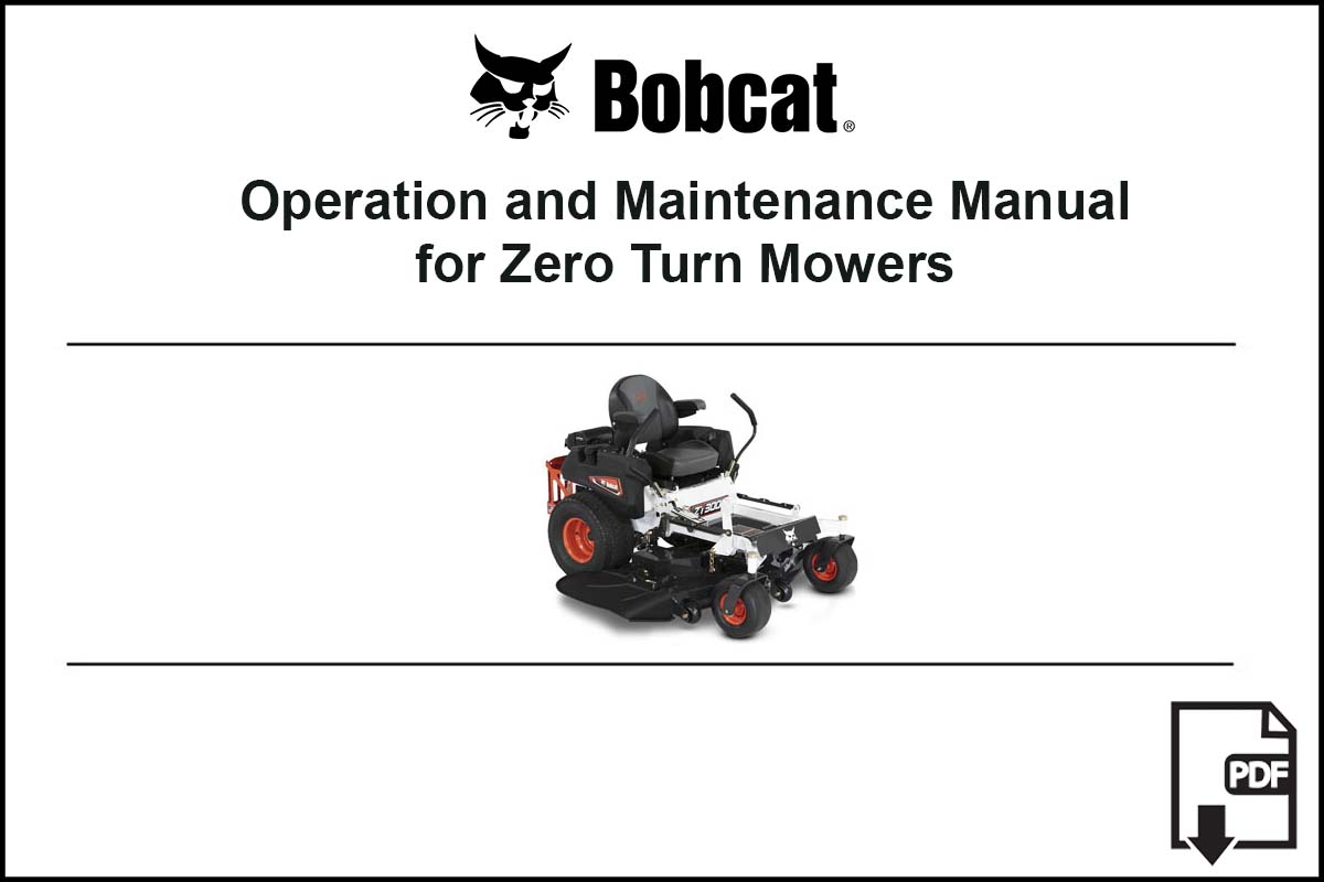 ZT3000 Zero Turn Mower Operation and Maintenance Digital Manual (7468072ENUSPDF)